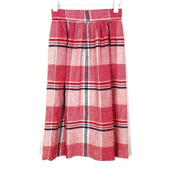 Vintage Rhodes Collections Red Plaid Skirt - Picture 6 of 8